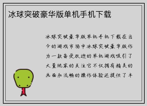 冰球突破豪华版单机手机下载